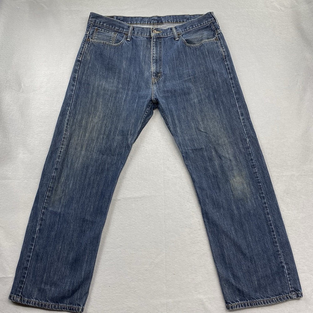 Levis Jeans Mens 38x32 Blue Denim Pants 569 Loose Straight Red Tab Cotton